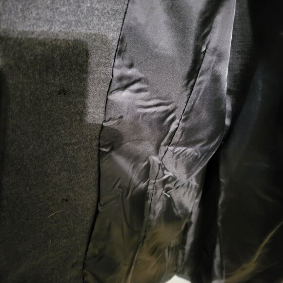 WOMANS HEATHERED GRAY PEACOAT JACKET SZ XL DOUBLE BREASTED - Picture 5 of 8